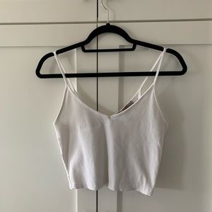 White cropped cami
